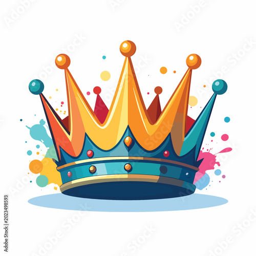 Foto Colorful Crown with Jewels and Ornaments 2.