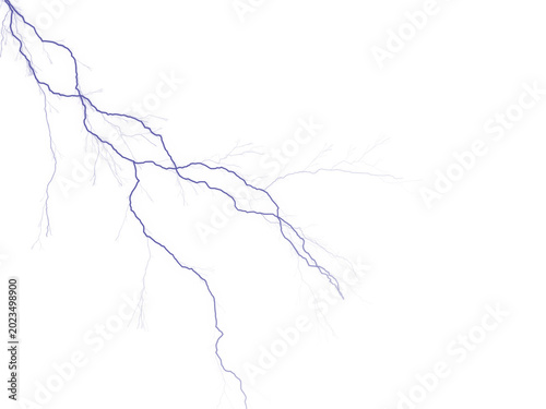 Schilderij op canvas Electric lightning bolt isolated on transparent background