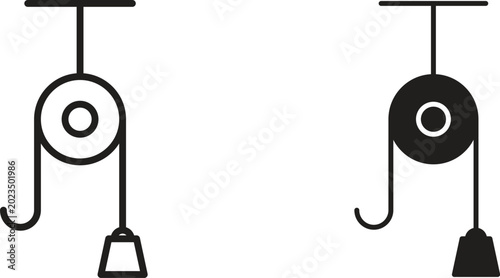 Tableau sur toile Pulley icon for social media, app, and web design