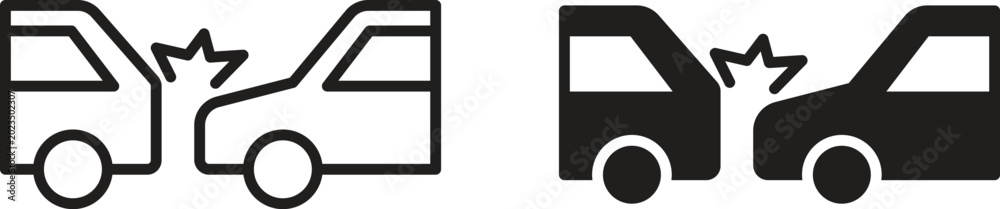 Φωτογραφία Rear end collision icon for social media, app, and web design