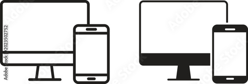 Responsive icon for social media, app, and web design. Vector illustration.