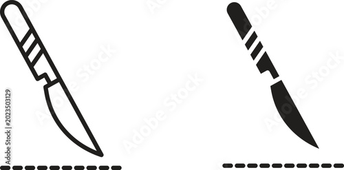 Tableau sur toile Scalpel icon for social media, app, and web design