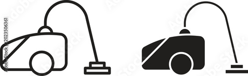 Vacuum cleaner icon for social media, app, and web design. Vector illustration.