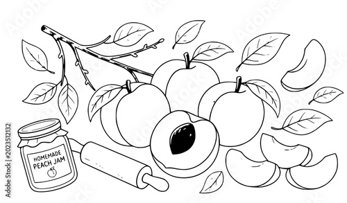 Quadro su tela hand drawn sketch of a flower