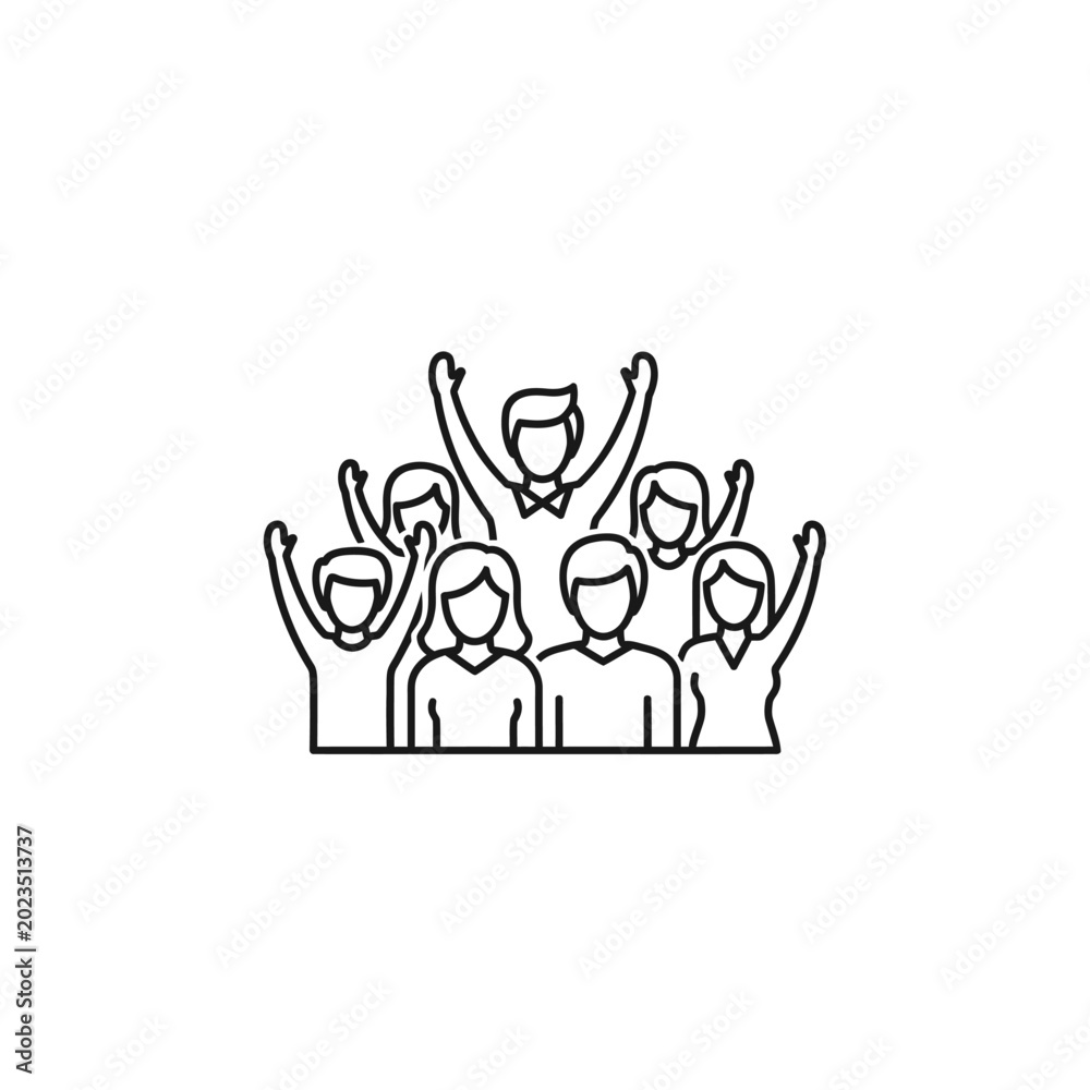 Fototapeta premium A group of people celebrating together.