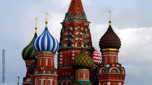 4K Cinematic View of Saint Basil's Cathedral Moscow Russia
