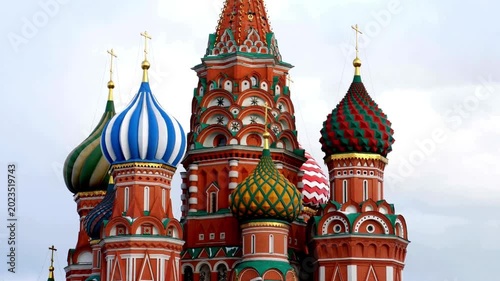 4K Cinematic View of Saint Basil's Cathedral Moscow Russia