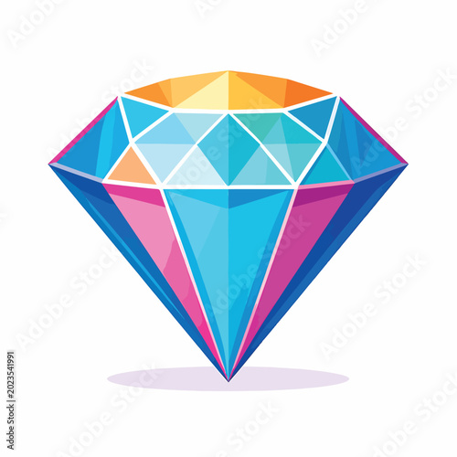 Foto Colorful Diamond Gemstone Illustration 3.