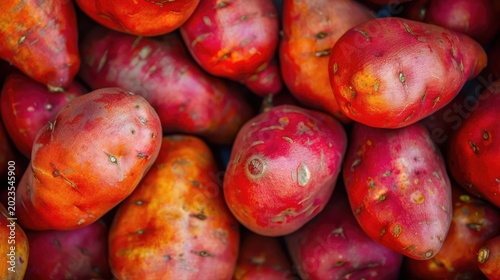 Fresh sweet potatoes showcasing vibrant colors and unique textures for culinary inspiration