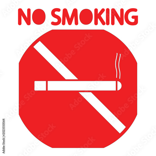 Red color no smoking sign
