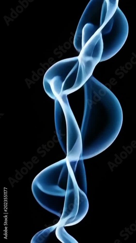 Abstract Blue Smoke Wave Loop Backdrop Background