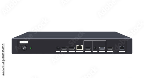 Digital Video Recorder Back Panel Illustration with Connection Ports for Security Systems