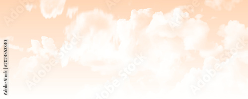 Tableau sur toile Clear pink sky with a few clouds.