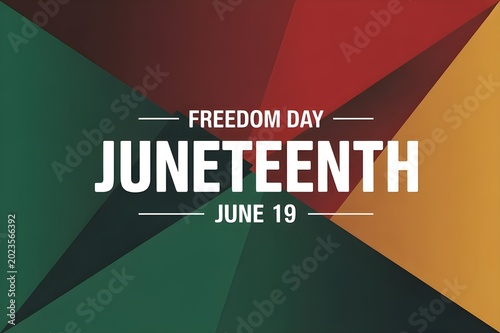 Juneteenth Freedom Day Minimalist Vector Illustration