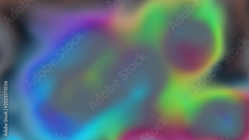 Abstract blurred background with vibrant neon colors, Smooth holographic liquid gradient texture