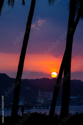 sunset on the beach