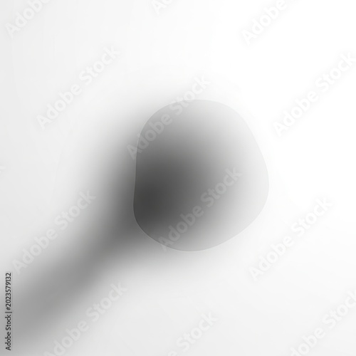 Abstract Black and White Blurred Circle on White Background.