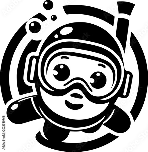 Minimalist black and white vector icon of diving. Clean, isolated, scalable, perfect for stickers, logos, or digital use.