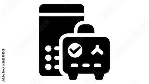 Tableau sur toile Virtual machine software icon isolated on white background
