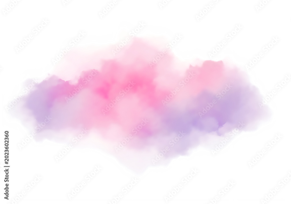 Fototapeta premium Soft Blended Clouds with Pastel Pink Purple Gradient transparent background