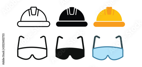Photos Hard hat with goggles icon