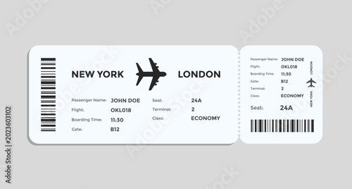 Fotografie Airplane ticket concept
