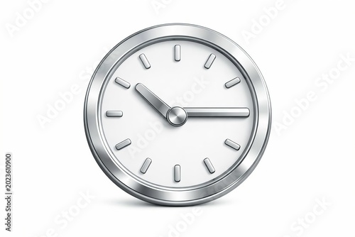 Minimalist analog clock with clean hour and minute hands