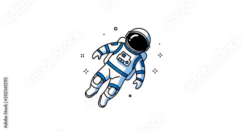 Tableau sur toile Astronaut floating in space suit.