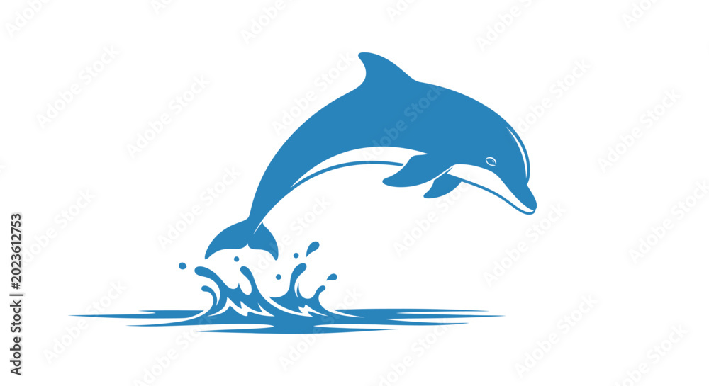 Fototapeta premium Dolphin jumping out of water.