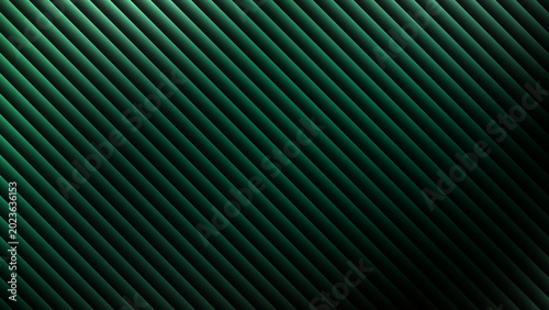 Cuadro en lienzo Abstract dark green diagonal stripes background, modern geometric pattern with g