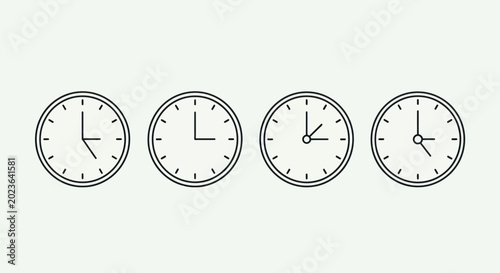 Tableau sur toile Clock faces showing different times