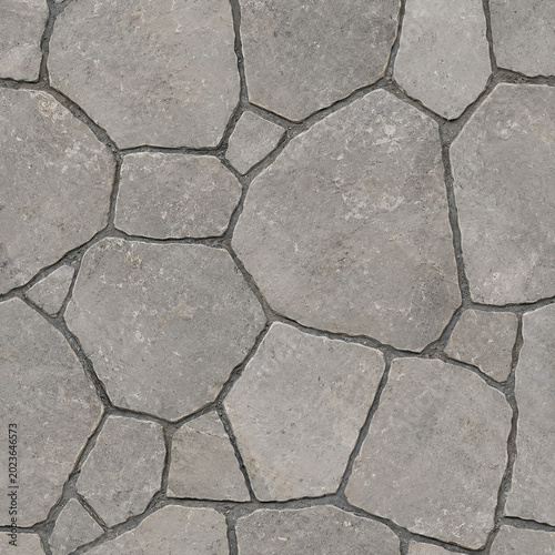 Obraz na plátně Seamless Stone Flagstone Tile Texture Pattern