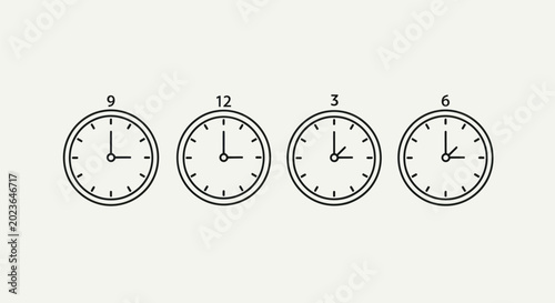 Photos Clock faces showing different times