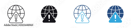 Foto Global Warning Icon Set