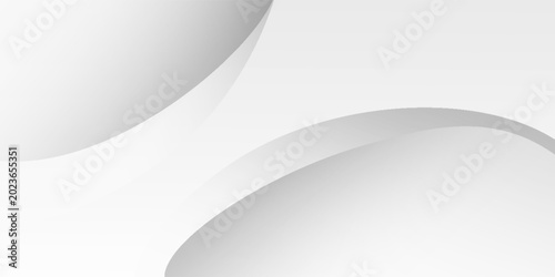 Quadro su tela white background with abstract curve shape and swirl line decoration