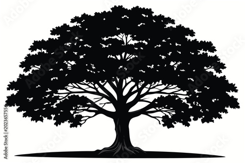 vector tree silhouette
