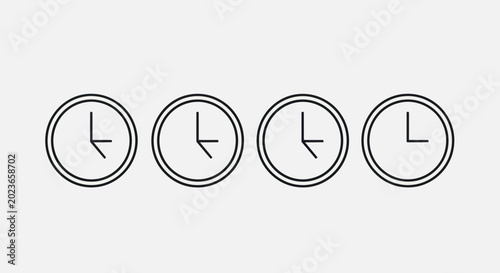 Canvastavla Clock icons showing different times