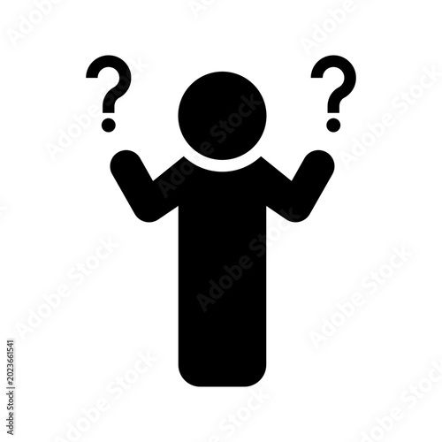 Decision making icon. Business and management filled symbol. Black and white.