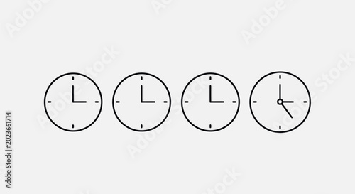 Clock icons showing time concept