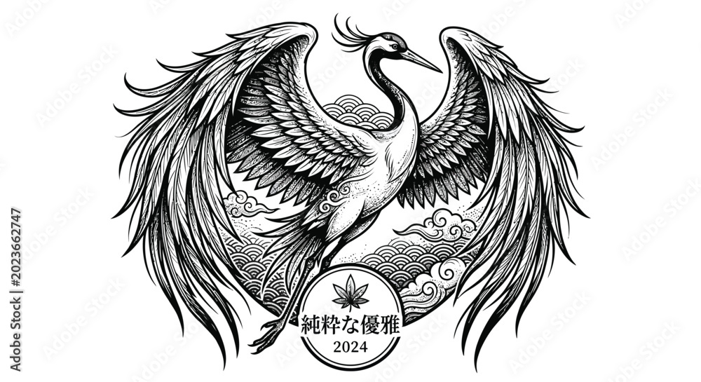 Fototapeta premium Eagle Head Tattoo Design Illustration