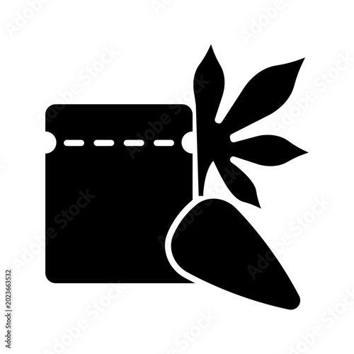 Quadro su tela Tapioca flour icon