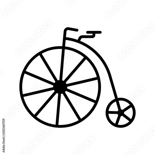Schilderij op canvas Penny farthing icon