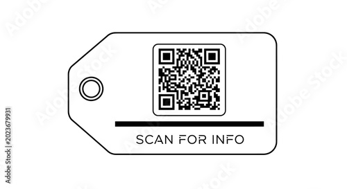 Qr code on label for digital information and quick access