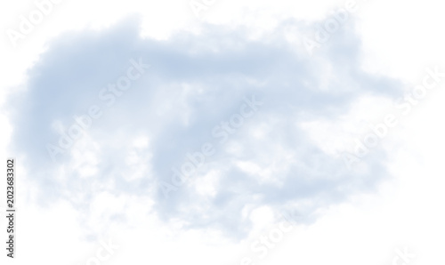 Foto Cloud crystal white dense clustered mass with prominent contours for defining heavy graphic weather accents on a transparent background