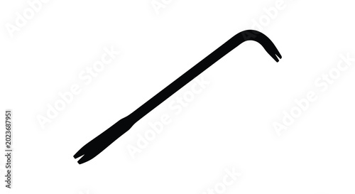 Photos Crowbar tool silhouette on a white background