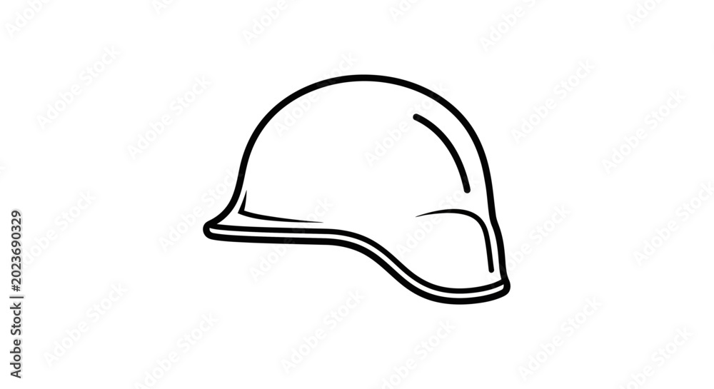 Fototapeta premium Hard Hat Safety Icon for Construction and Industrial Work
