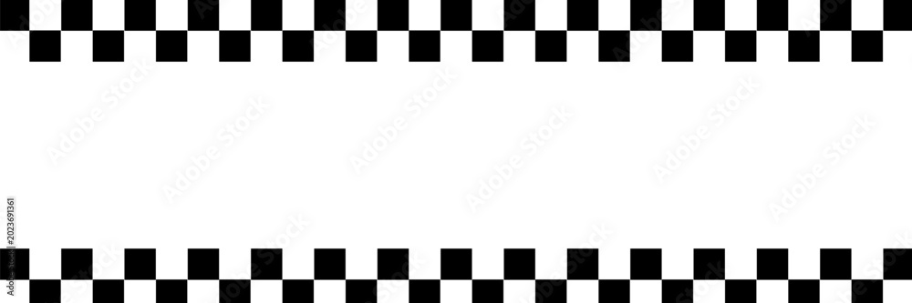 Fototapeta premium Race flags or checkerboard background. Chess game or rally sport car competition wallpaper. Tilted black and white squares pattern. Banner with checkered texture