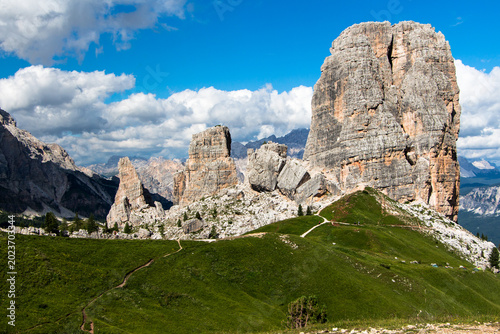 Quadro em tela The Cinque Torri in Cortina D'Ampezzo, Dolomites, Italy