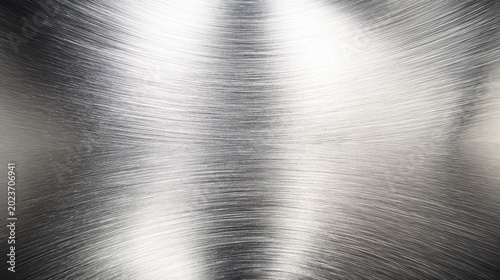 Highly polished metallic surface displays distinct circular brushing patterns and bright reflections.