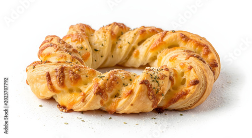 A savory braided bread ring with cheese and herbs.